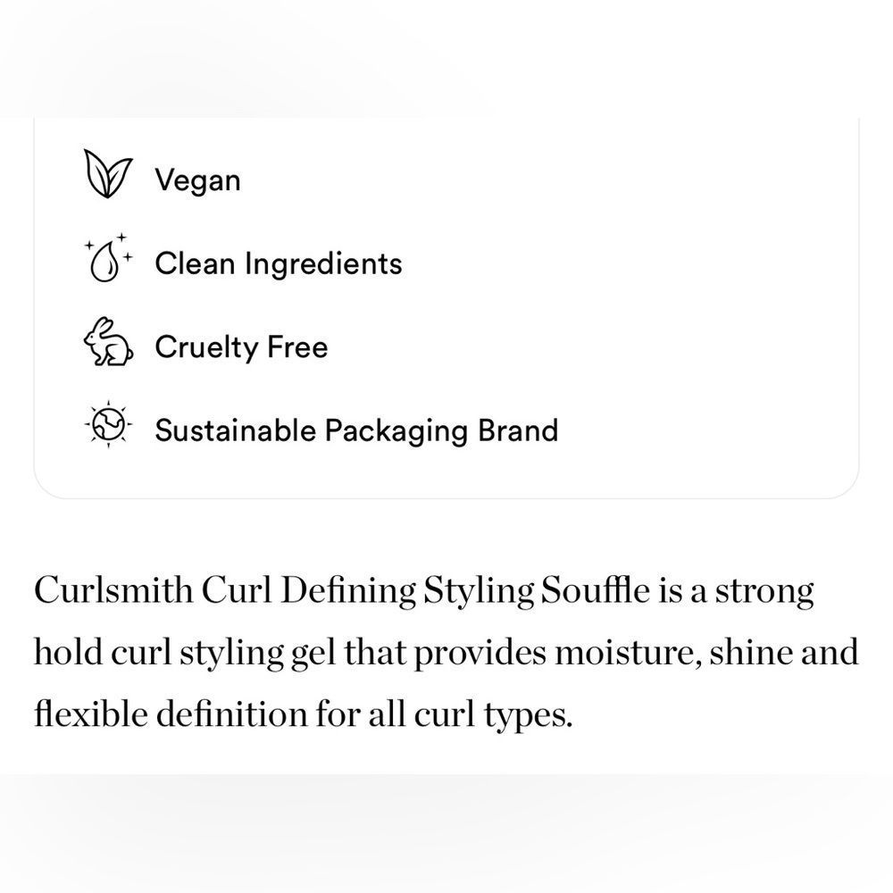 LAST 1! Curlsmith Curl Defining Styling Soufflé Gel Travel Size 🪞 NEW - Picture 3 of 6